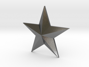 Cosplay 3D Star Earring - 5 size options in Polished Silver: Extra Small