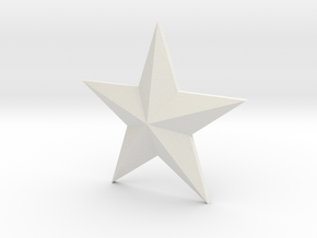 Cosplay 3D Star Earring - 5 size options in White Natural Versatile Plastic: Small