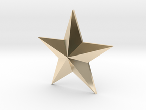 Cosplay 3D Star Earring - 5 size options in 14k Gold Plated Brass: Small