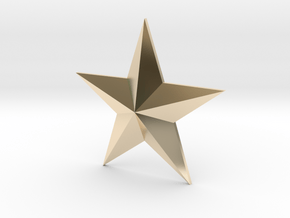 Cosplay 3D Star Earring - 5 size options in 14k Gold Plated Brass: Large