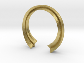 X Ring (slim) in Natural Brass: 8 / 56.75