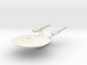 Enterprise 1701 Refit V3 in White Natural Versatile Plastic