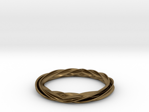 Twist and Flip Bangle in Natural Bronze