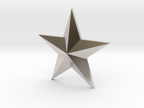 Cosplay 3D Star - 5 size options in Rhodium Plated Brass: Extra Small