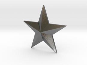 Cosplay 3D Star - 5 size options in Polished Silver: Extra Small