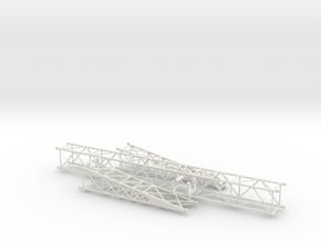 1/50th 100 foot lattice crane boom in White Natural Versatile Plastic