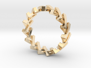 X Ring in 14k Gold Plated Brass: 5 / 49