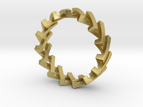 X Ring in Natural Brass: 5 / 49
