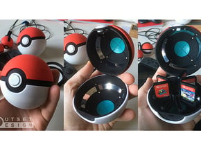 Pokeball - Switch and panels - 1:1 scale in White Processed Versatile Plastic