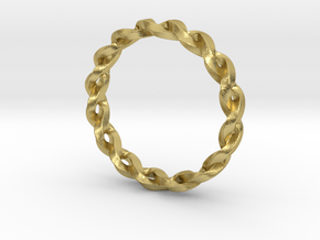 Braid Ring in Natural Brass: 5 / 49