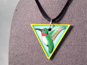 Hummingbird Pendant in Full Color Sandstone