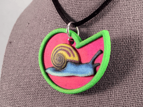 Snail Pendant in Natural Full Color Sandstone