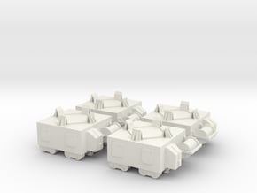 1/24 DKM Naval Mine Carts Set x4 in White Natural Versatile Plastic