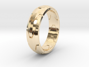 Iron Armor Ring in 14k Gold Plated Brass: 5 / 49
