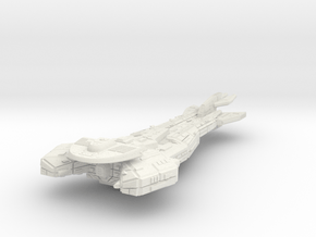 Cardassian Kelval class battlecruiser in White Natural Versatile Plastic
