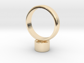 ROLLER DERBY WHEEL ring in 14k Gold Plated Brass: 5.5 / 50.25