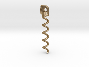 Part 1 Snake Necklace Wine Bottle Opener Corkscrew in Polished Gold Steel