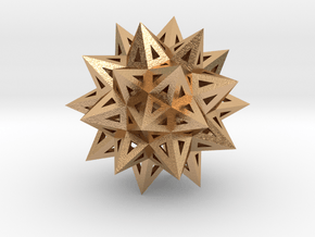 Stellated Truncated Icosahedron (steel) in Natural Bronze
