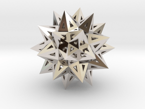Stellated Truncated Icosahedron (steel) in Platinum