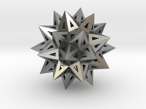 Stellated Truncated Icosahedron (steel) in Natural Silver