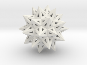 Stellated Truncated Icosahedron (steel) in White Natural Versatile Plastic