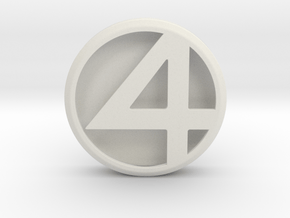 Fantastic 4 Emblem in White Natural Versatile Plastic
