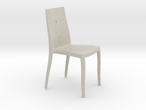 Modern Miniature 1:12 Chair in Natural Sandstone: 1:12