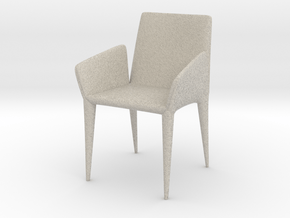 Modern Miniature 1:12 Chair in Natural Sandstone: 1:12