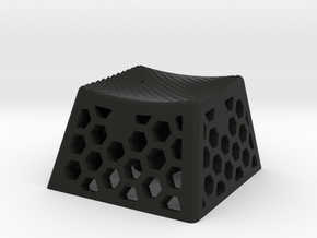 Textured Keycap Hexcut Pattern in Black Premium Versatile Plastic