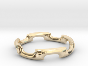 Contrary Combine Ring in 14k Gold Plated Brass: 5 / 49