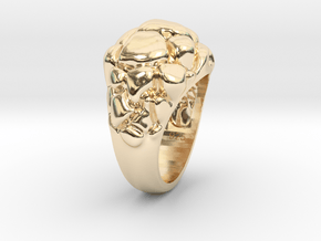 Man's Future Ring, Silver, with 573 code in 14K Yellow Gold