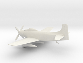 Douglas A-1H Skyraider in White Natural Versatile Plastic: 1:87 - HO