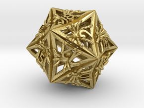 Spider D20 in Natural Brass