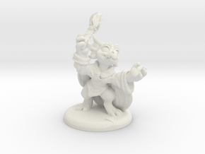 Kobold Party 01: Sorcerer (with base) in White Natural Versatile Plastic