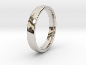Simple Ring _ D in Rhodium Plated Brass: 5 / 49
