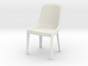 Modern Miniature 1:12 Chair in White Natural Versatile Plastic: 1:12