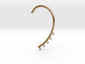 Cosplay Ear Hook Base (style 1) in Polished Gold Steel