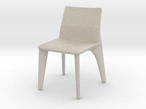 Modern Miniature 1:12 Chair in Natural Sandstone: 1:12