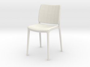 Modern Miniature 1:12 Chair in White Natural Versatile Plastic: 1:12