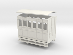  OO9 4w coach 3rd class arc roof in White Natural Versatile Plastic