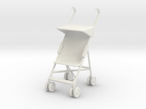 Stroller 1/24 in White Natural Versatile Plastic