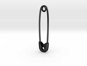 Cosplay Charm - Safety Pin in Matte Black Steel