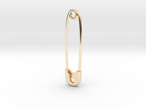 Cosplay Charm - Safety Pin in 14k Gold Plated Brass