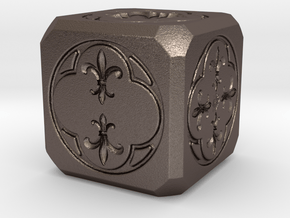 Sisters of war dice in Polished Bronzed-Silver Steel