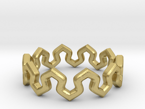 Crown Ring _ B in Natural Brass: 5 / 49