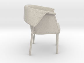 Modern Miniature 1:12 Armchair in Natural Sandstone: 1:12