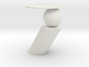 Modern Miniature 1:12 Table in White Natural Versatile Plastic: 1:12