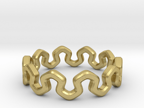 Crown Ring _ C in Natural Brass: 5 / 49
