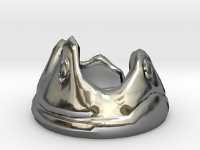 Miniature Crown  in Fine Detail Polished Silver