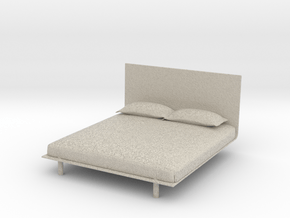Modern Miniature 1:48 Bed in Natural Sandstone: 1:48 - O